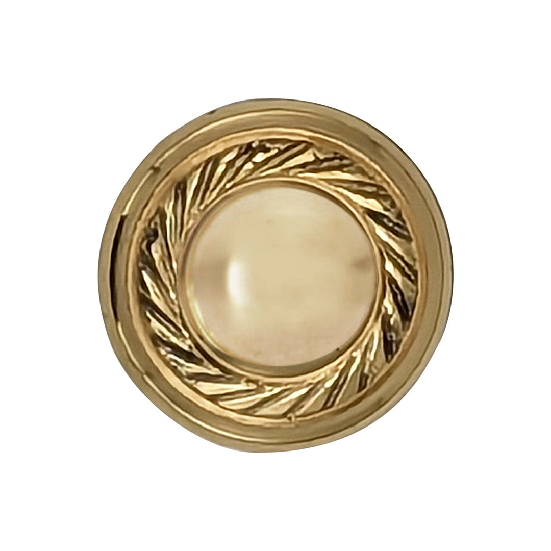 1 Inch Solid Brass Georgian Roped Round Cabinet & Furniture Knob COPPER MOUNTAIN HARDWARE