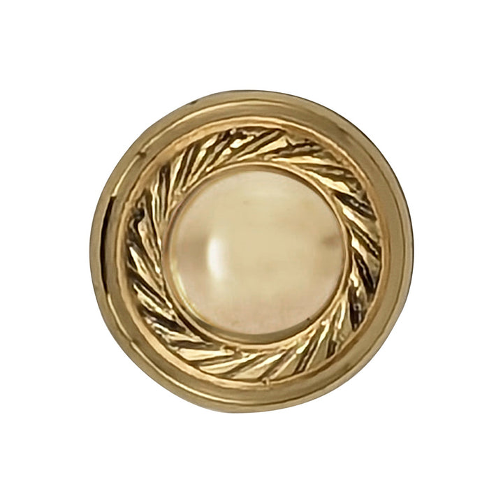 1 Inch Solid Brass Georgian Roped Round Cabinet & Furniture Knob COPPER MOUNTAIN HARDWARE