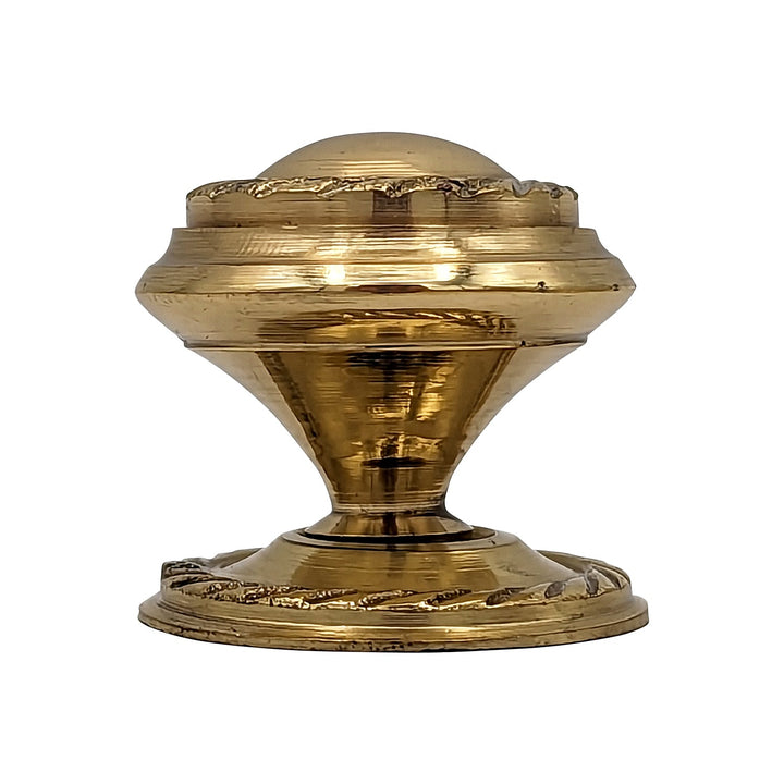 1 Inch Solid Brass Georgian Roped Round Cabinet & Furniture Knob COPPER MOUNTAIN HARDWARE