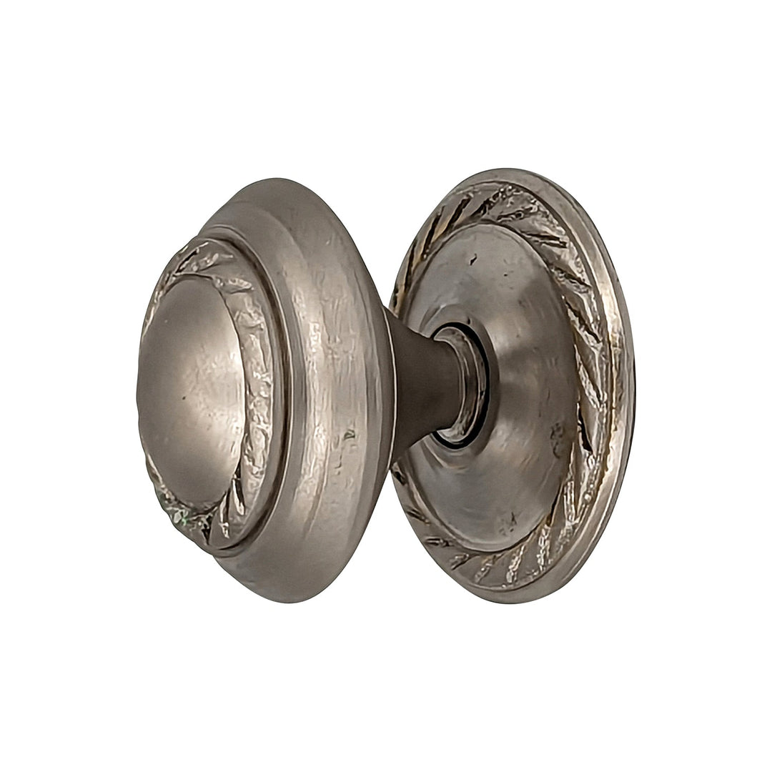 1 1/4 Inch Solid Brass Georgian Roped Round Cabinet & Furniture Knob COPPER MOUNTAIN HARDWARE