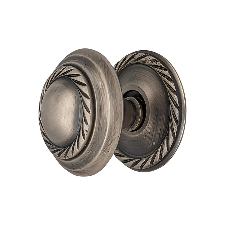 1 1/4 Inch Solid Brass Georgian Roped Round Cabinet & Furniture Knob COPPER MOUNTAIN HARDWARE