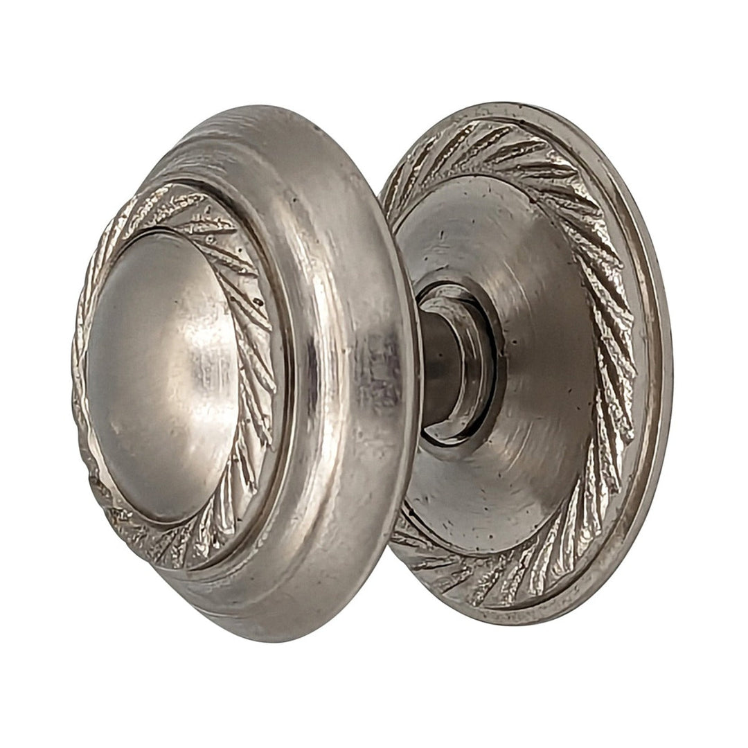 1 1/2 Inch Georgian Roped Cabinet Knob with Backplate (Several Finishes Available) COPPER MOUNTAIN HARDWARE