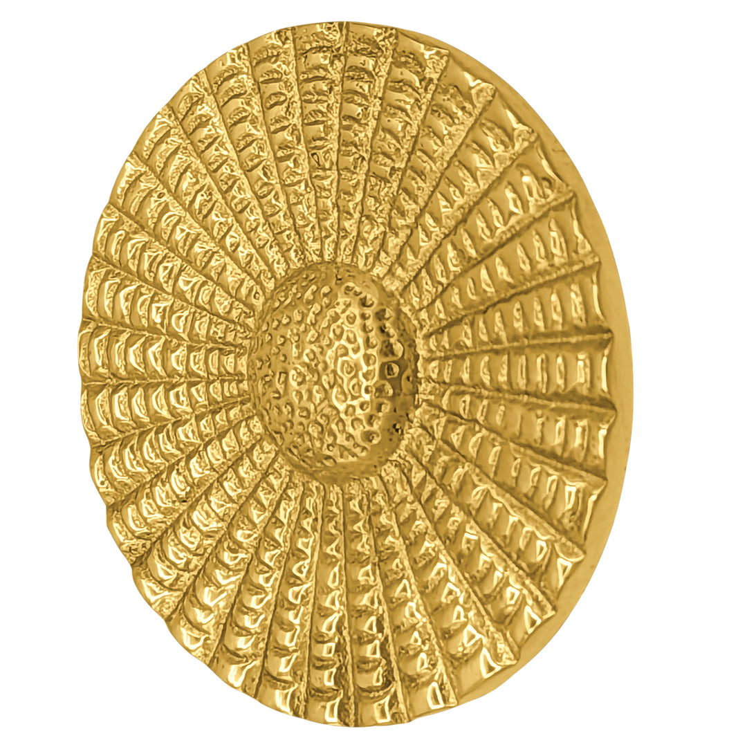 2 Inch Solid Brass Art Deco Style Round Cabinet & Furniture Knob