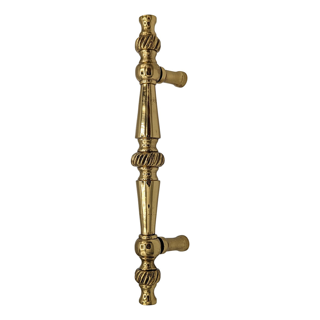 6 1/2 Inch Overall (4 Inch c-c) Solid Brass Georgian Pull (Several Finishes Available) COPPER MOUNTAIN HARDWARE