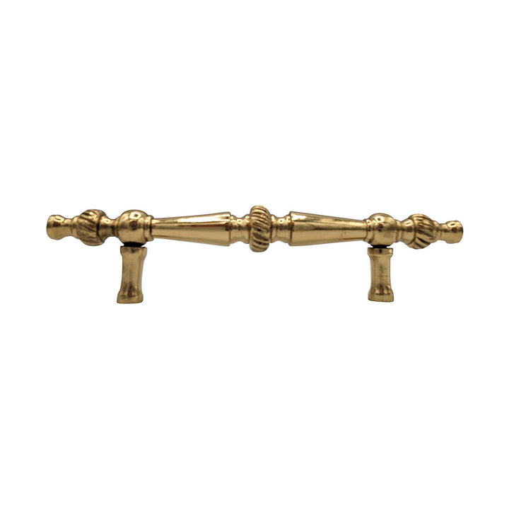 6 1/2 Inch Overall (4 Inch c-c) Solid Brass Georgian Pull (Several Finishes Available) COPPER MOUNTAIN HARDWARE