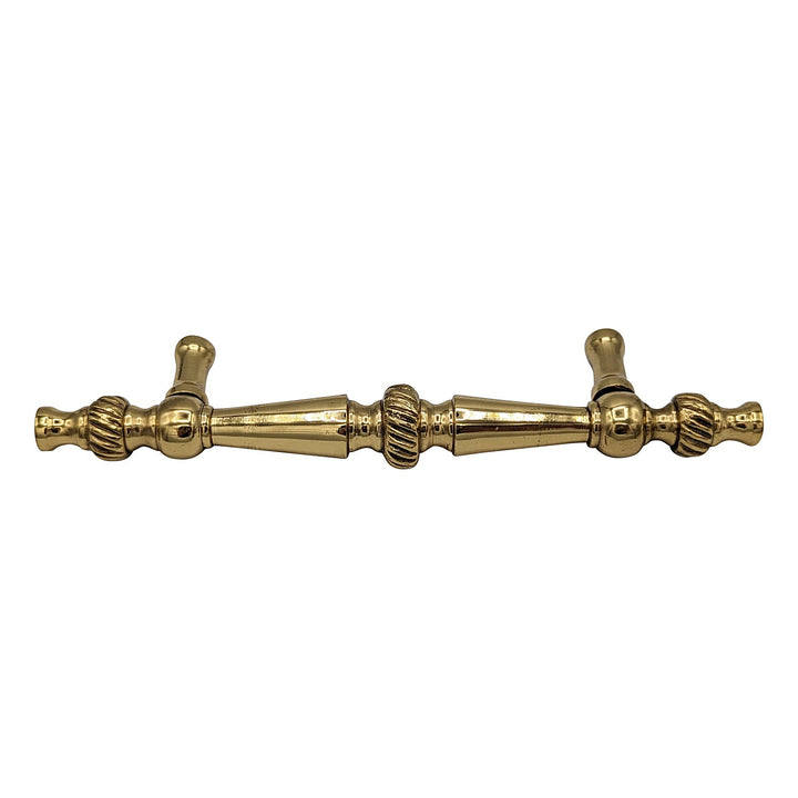 6 1/2 Inch Overall (4 Inch c-c) Solid Brass Georgian Pull (Several Finishes Available) COPPER MOUNTAIN HARDWARE