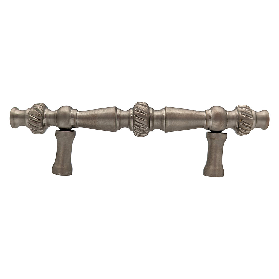 5 Inch Overall (3 Inch c-c) Solid Brass Georgian Roped Style Pull (Several Finishes Available)
