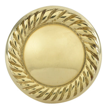 COPPER MOUNTAIN HARDWARE Solid Brass Round Georgian Roped Cabinet & Furniture Knob
