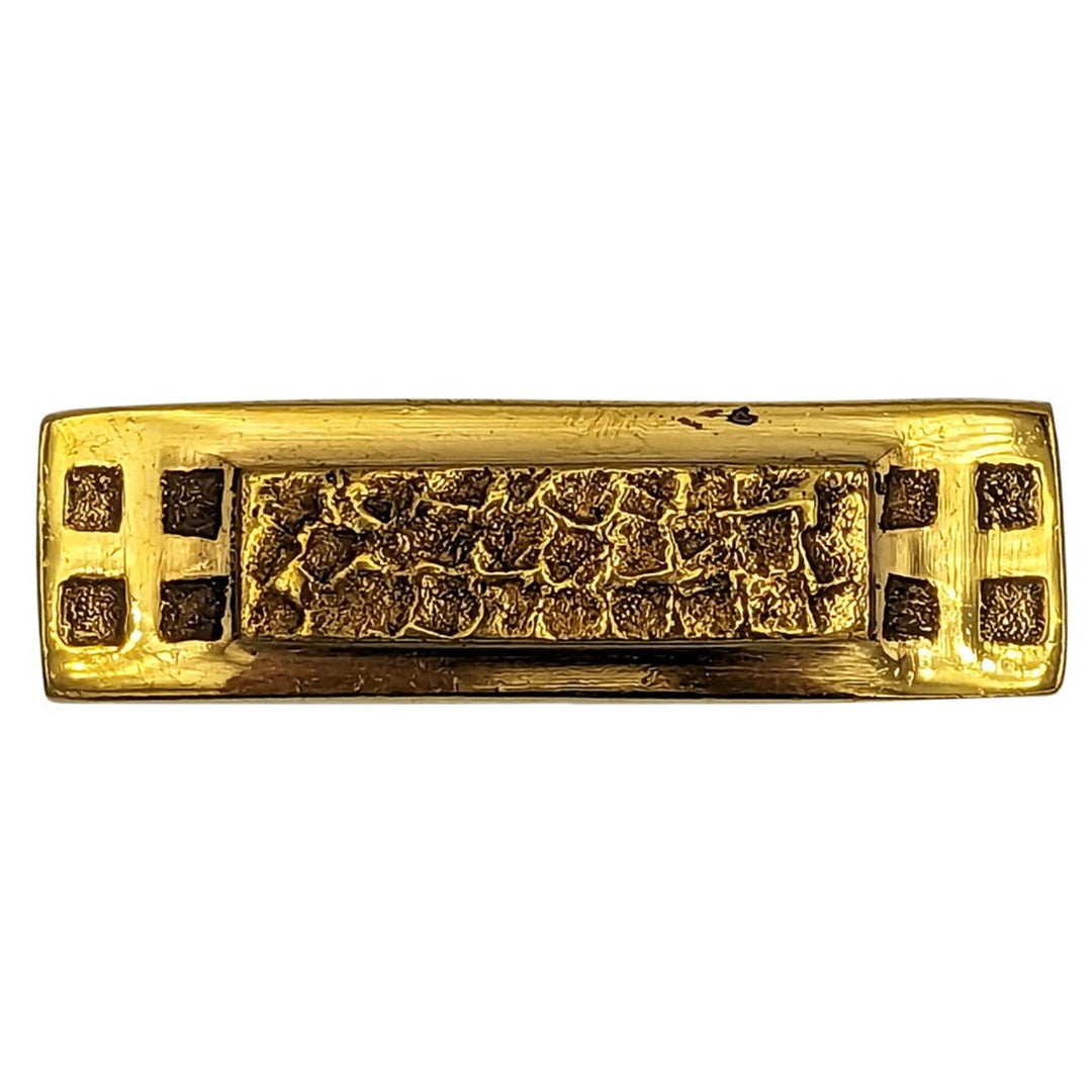 COPPER MOUNTAIN HARDWARE Solid Brass Square Craftsman Hammered Cabinet & Furniture Knob