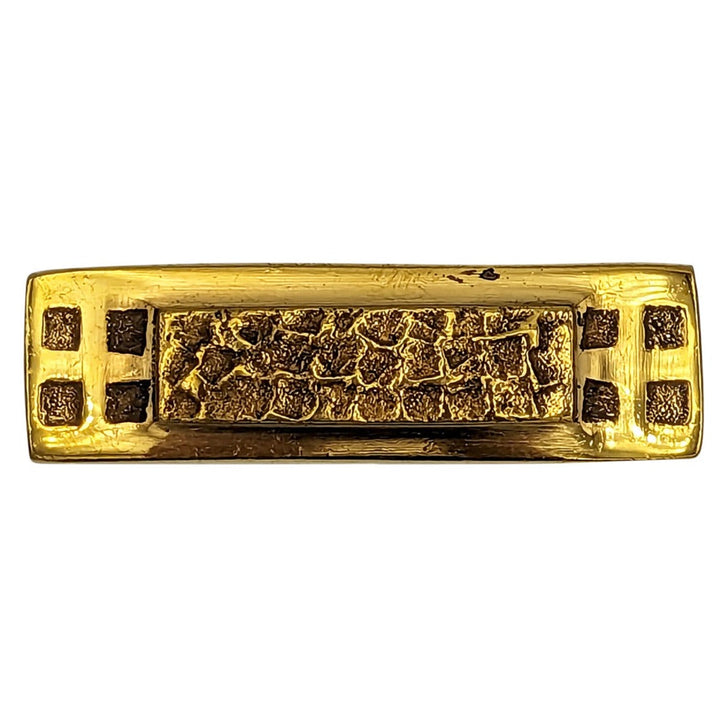 COPPER MOUNTAIN HARDWARE Solid Brass Square Craftsman Hammered Cabinet & Furniture Knob