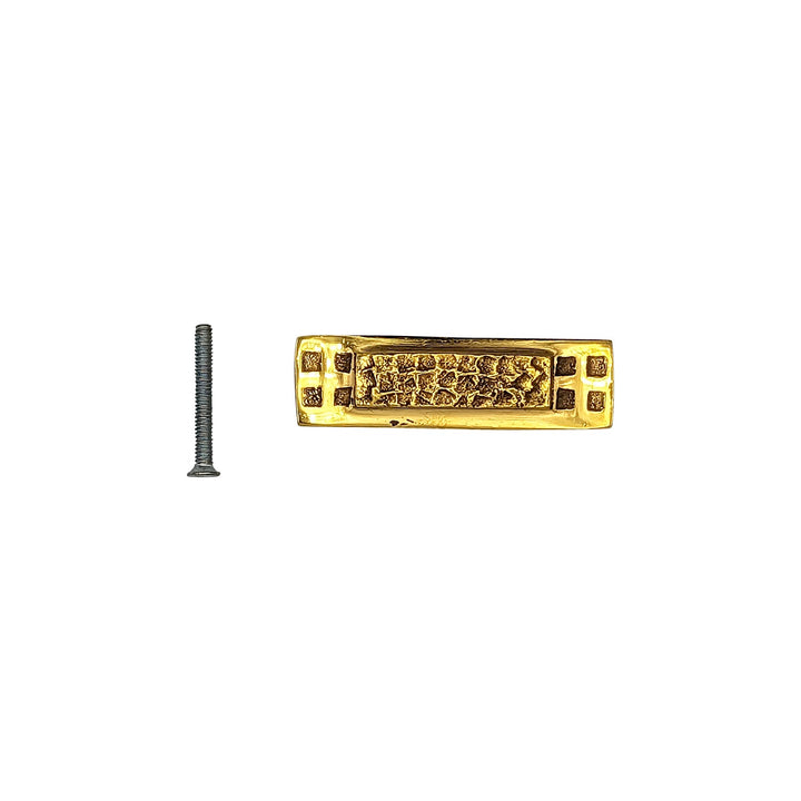 COPPER MOUNTAIN HARDWARE Solid Brass Square Craftsman Hammered Cabinet & Furniture Knob