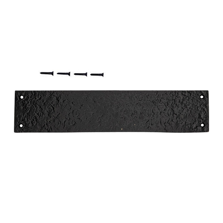 12 Inch Solid Rough Iron Push Plate COPPER MOUNTAIN HARDWARE