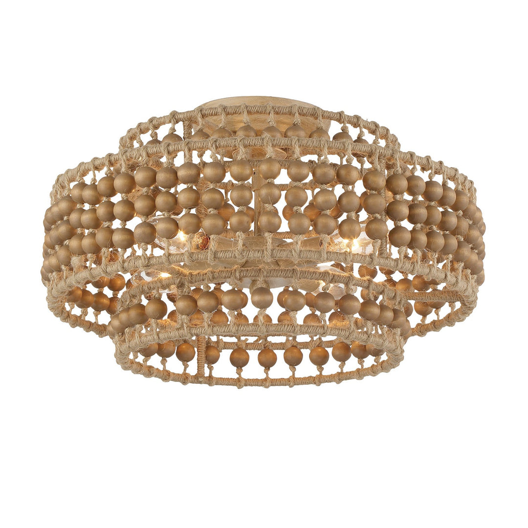 Crystorama Crystorama Silas 4 Light Burnished Silver Semi Flush Mount