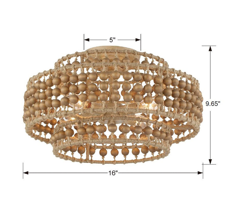 Crystorama Crystorama Silas 4 Light Burnished Silver Semi Flush Mount