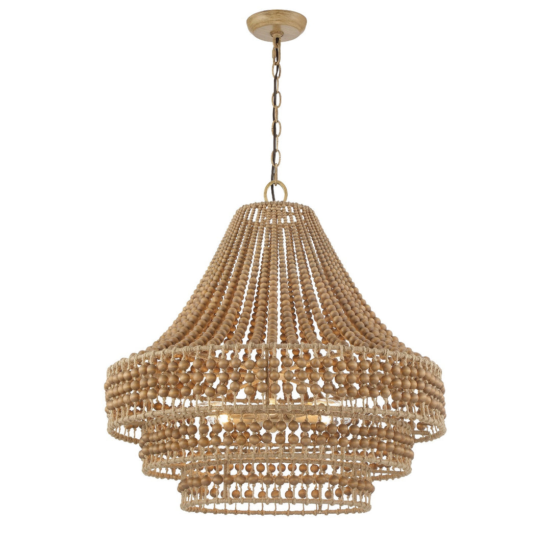 Silas 6 Light Burnished Silver Chandelier Crystorama