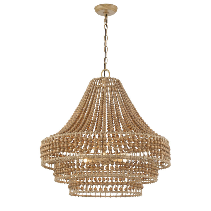 Silas 6 Light Burnished Silver Chandelier Crystorama