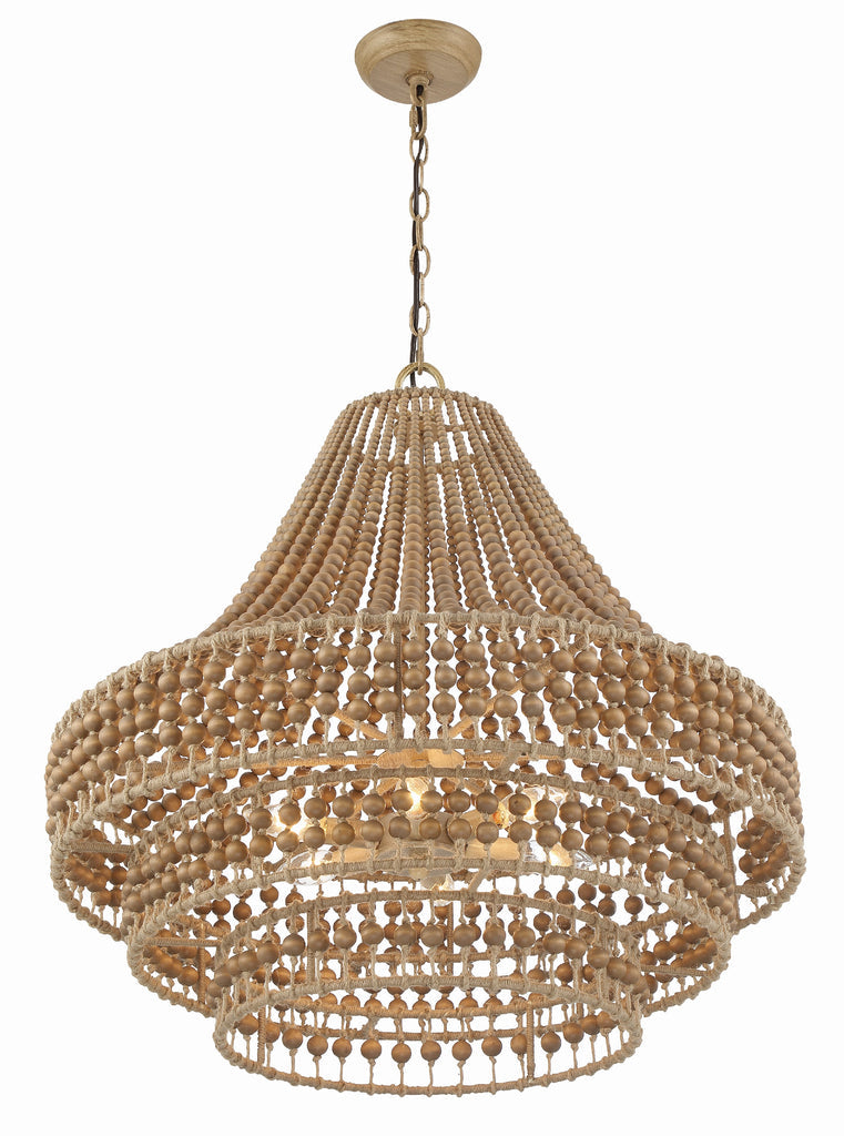 Silas 6 Light Burnished Silver Chandelier Crystorama