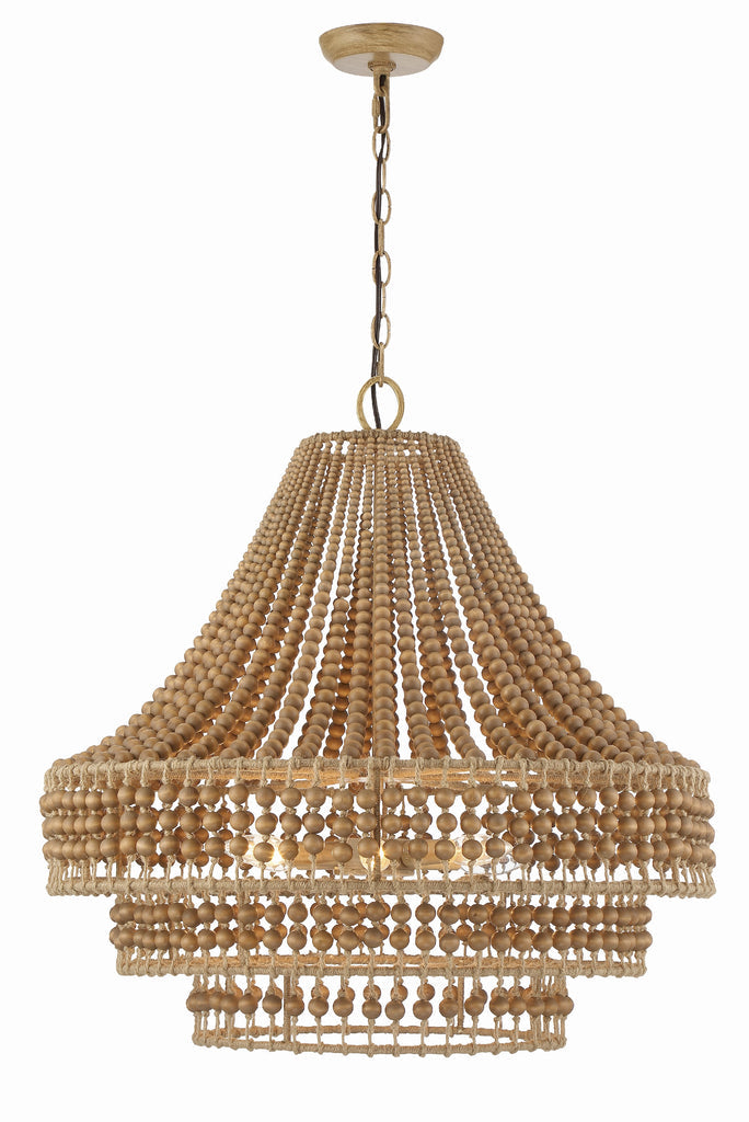 Silas 6 Light Burnished Silver Chandelier Crystorama