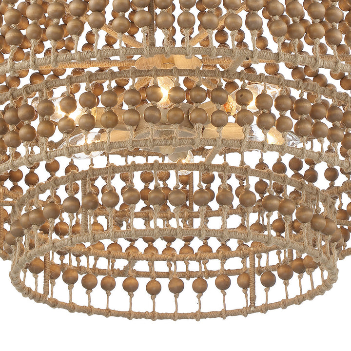 Silas 6 Light Burnished Silver Chandelier Crystorama