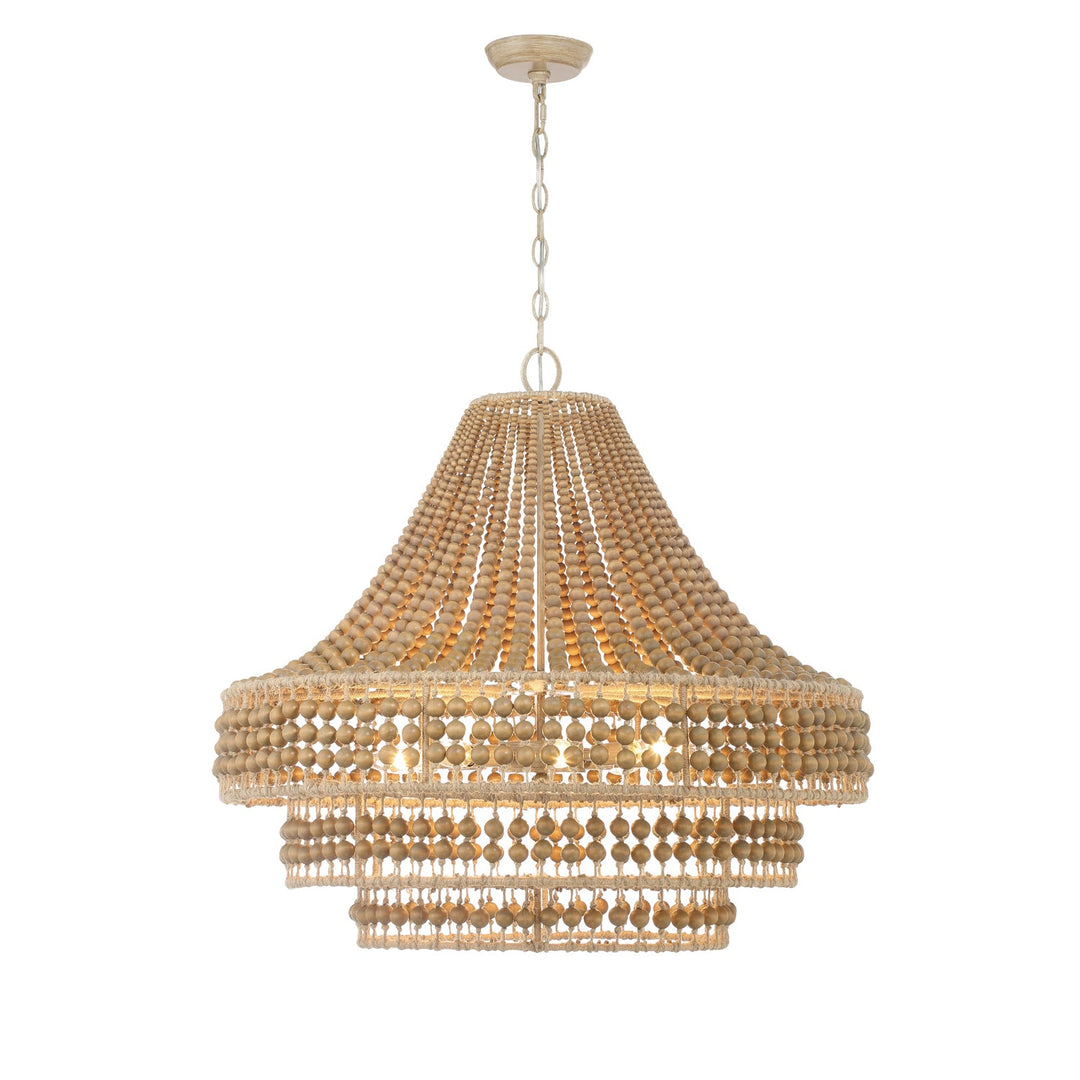 Silas 8 Light Burnished Silver Chandelier Crystorama