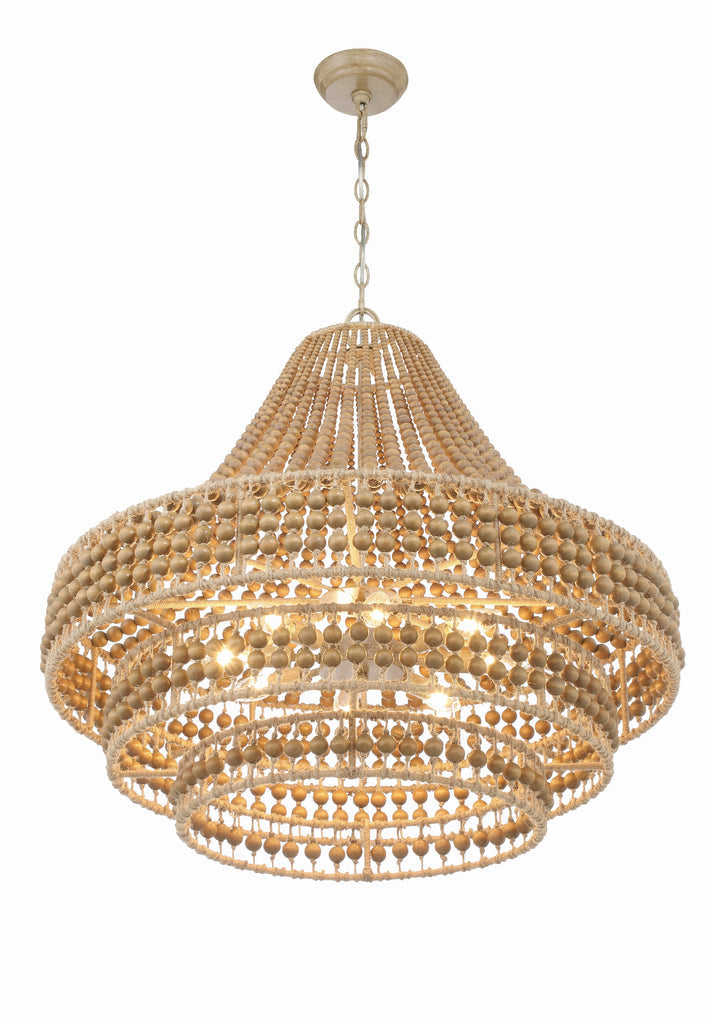 Silas 8 Light Burnished Silver Chandelier Crystorama