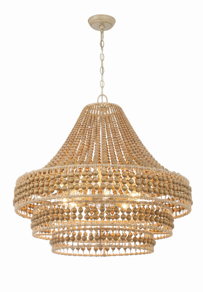 Silas 8 Light Burnished Silver Chandelier Crystorama