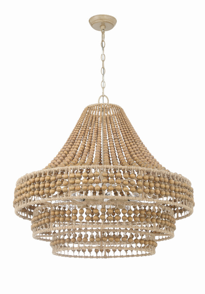 Silas 8 Light Burnished Silver Chandelier Crystorama