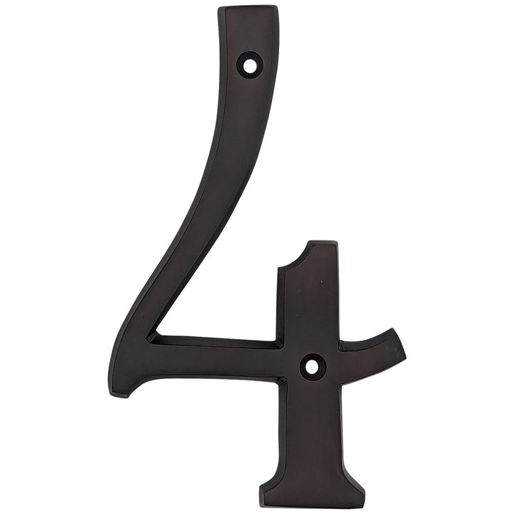 6 Inch Tall House Number 4 COPPER MOUNTAIN HARDWARE