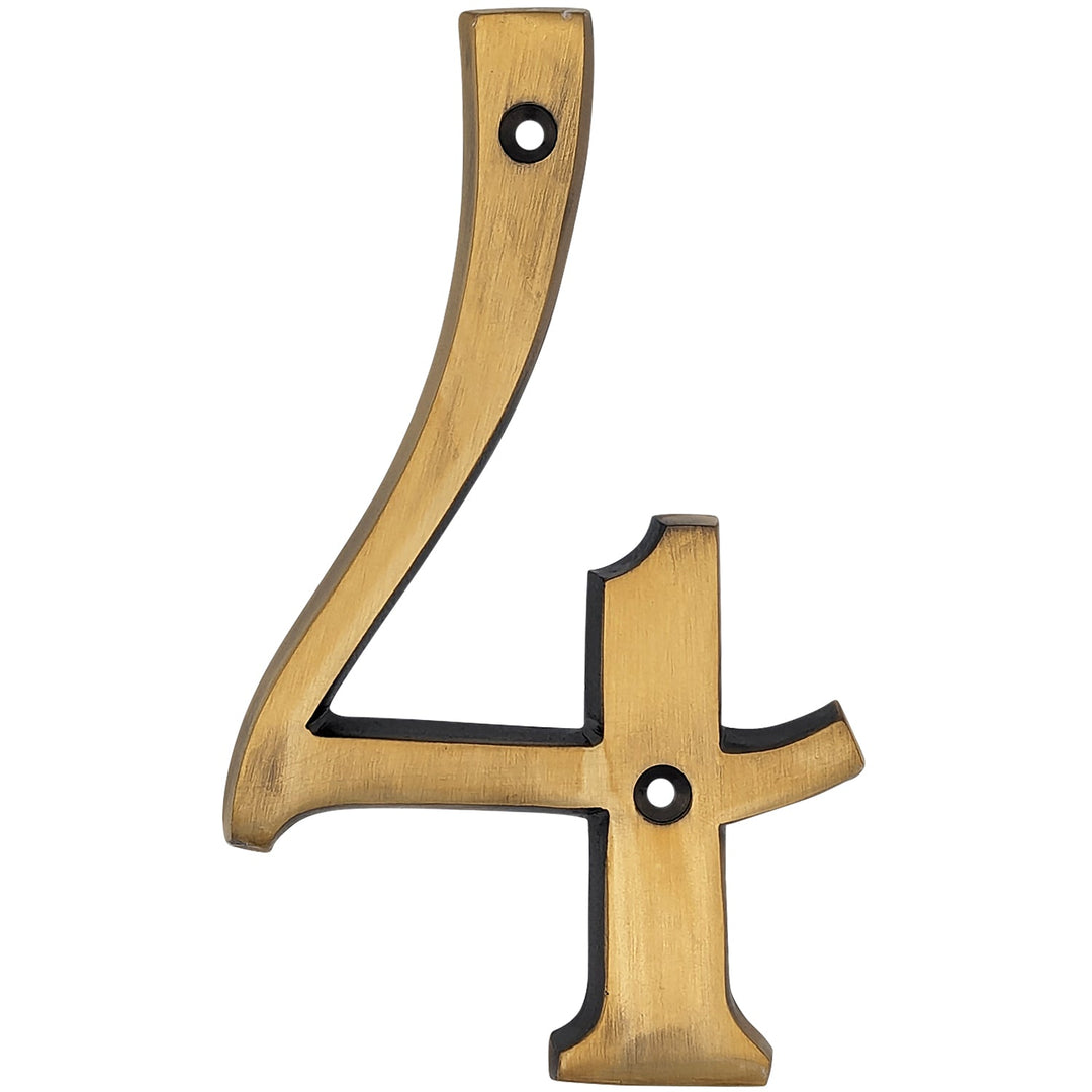 6 Inch Tall House Number 4 COPPER MOUNTAIN HARDWARE