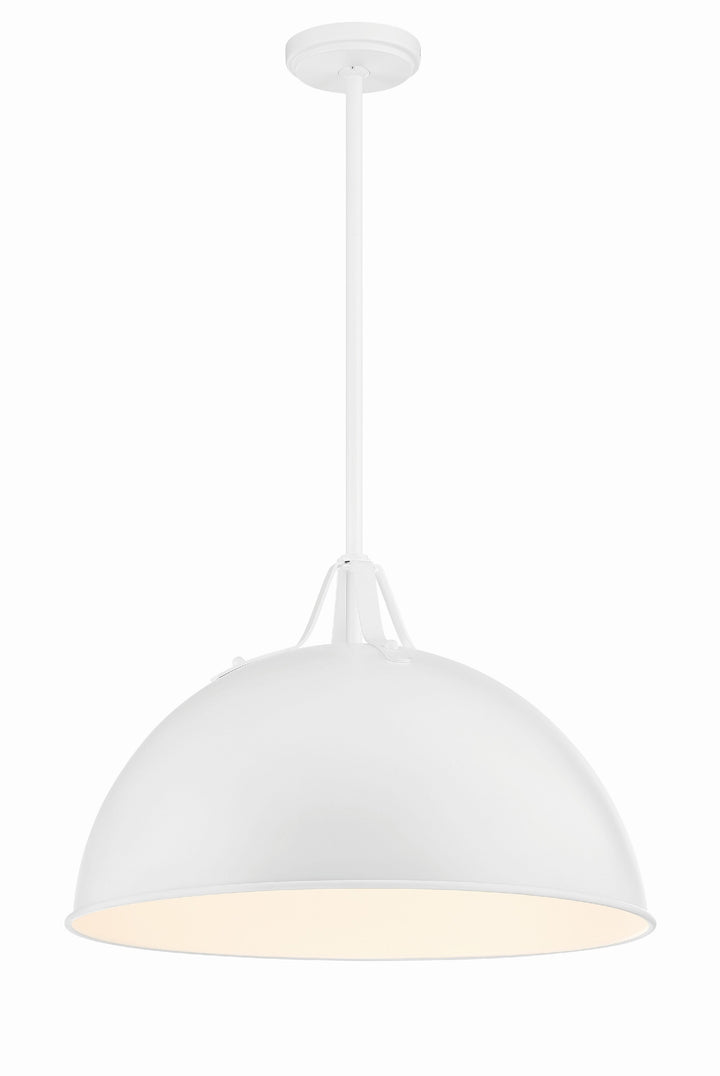 Soto 1 Light White Chandelier Crystorama