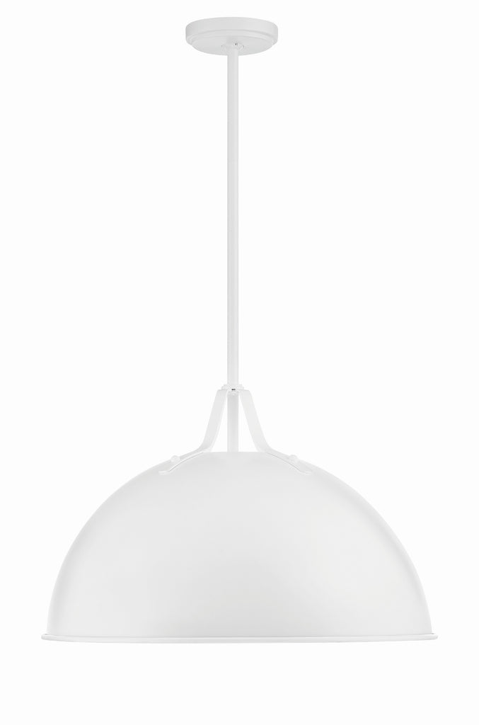 Soto 1 Light White Chandelier Crystorama