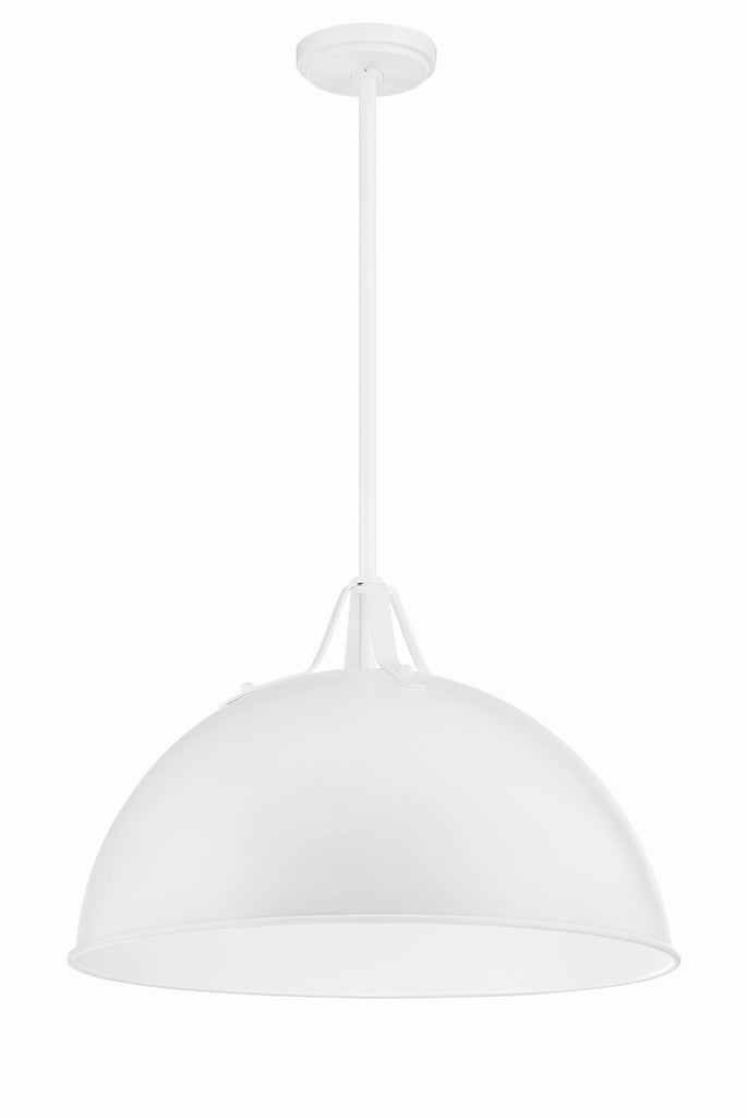 Soto 1 Light White Chandelier Crystorama