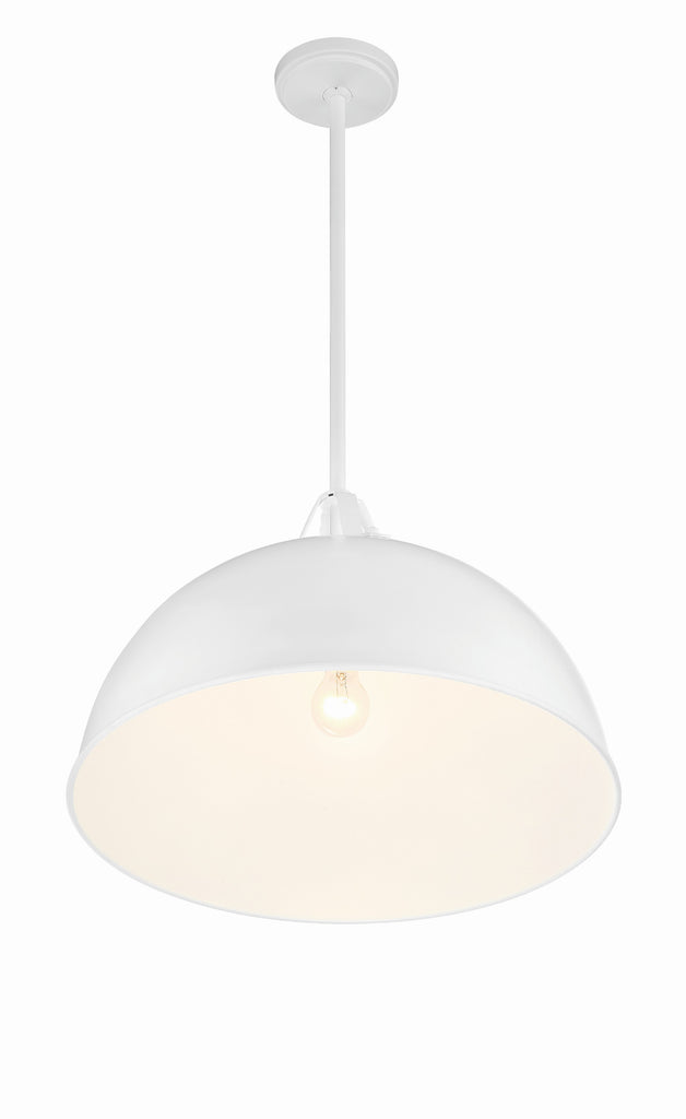 Soto 1 Light White Chandelier Crystorama