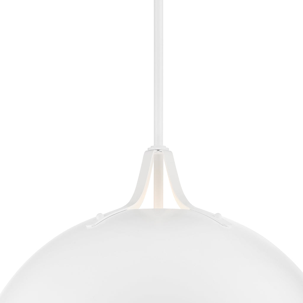 Soto 3 Light White Chandelier Crystorama