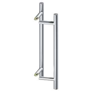 24 Inch Stainless Steel Back-To-Back Round Offset Pulls (Several Finishes Available)