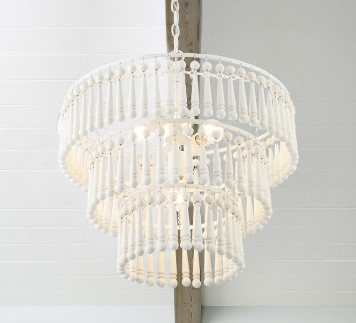 Tiana 3 Light Matte White Chandelier Crystorama