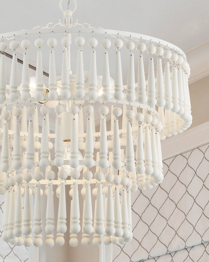 Tiana 3 Light Matte White Chandelier Crystorama