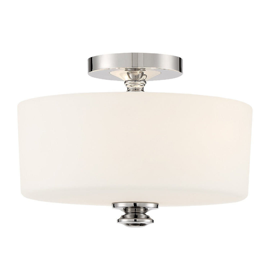 Crystorama Crystorama Travis 2 Light Polished Nickel Semi Flush Mount