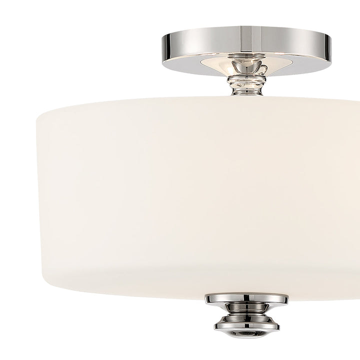 Crystorama Crystorama Travis 2 Light Polished Nickel Semi Flush Mount