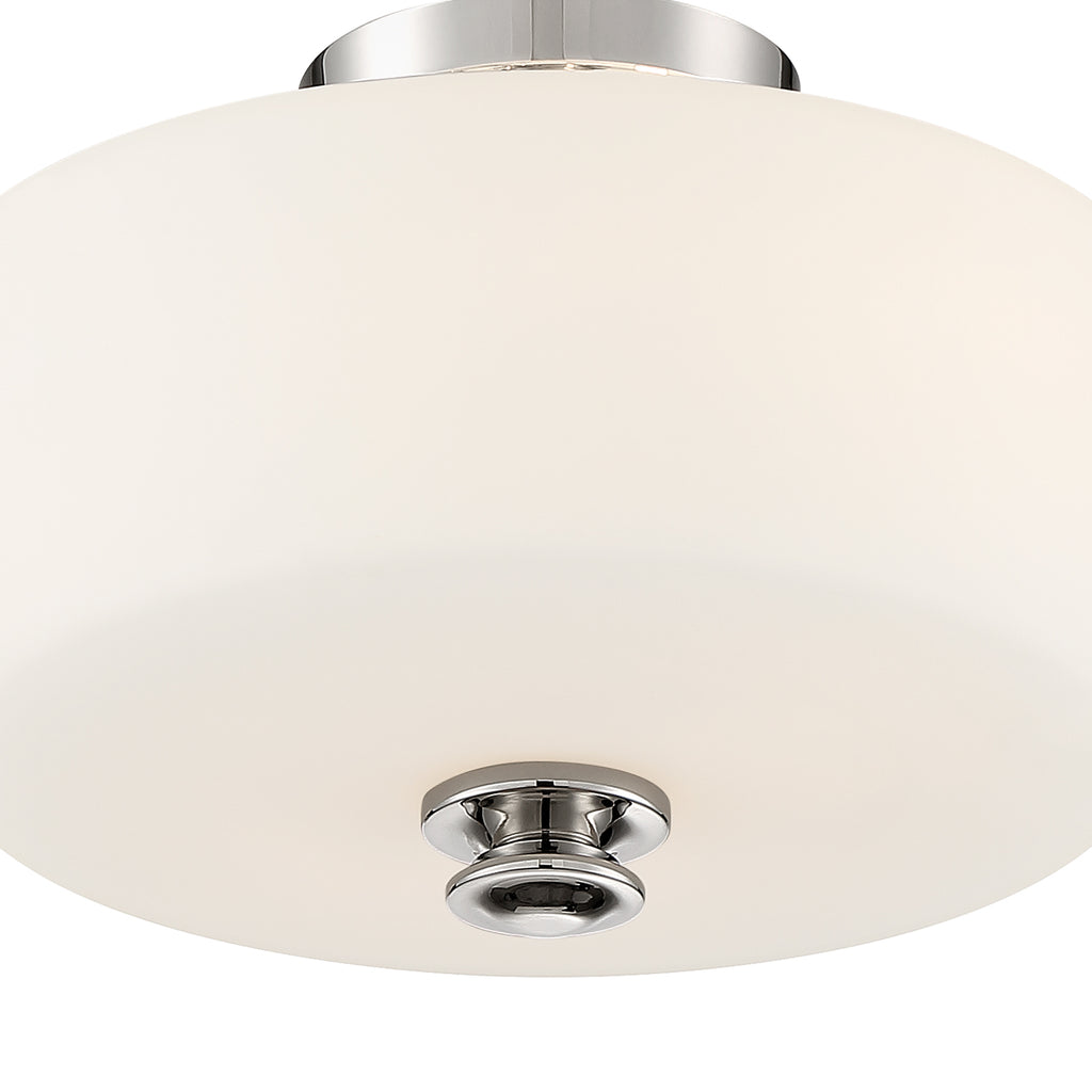 Crystorama Crystorama Travis 2 Light Polished Nickel Semi Flush Mount