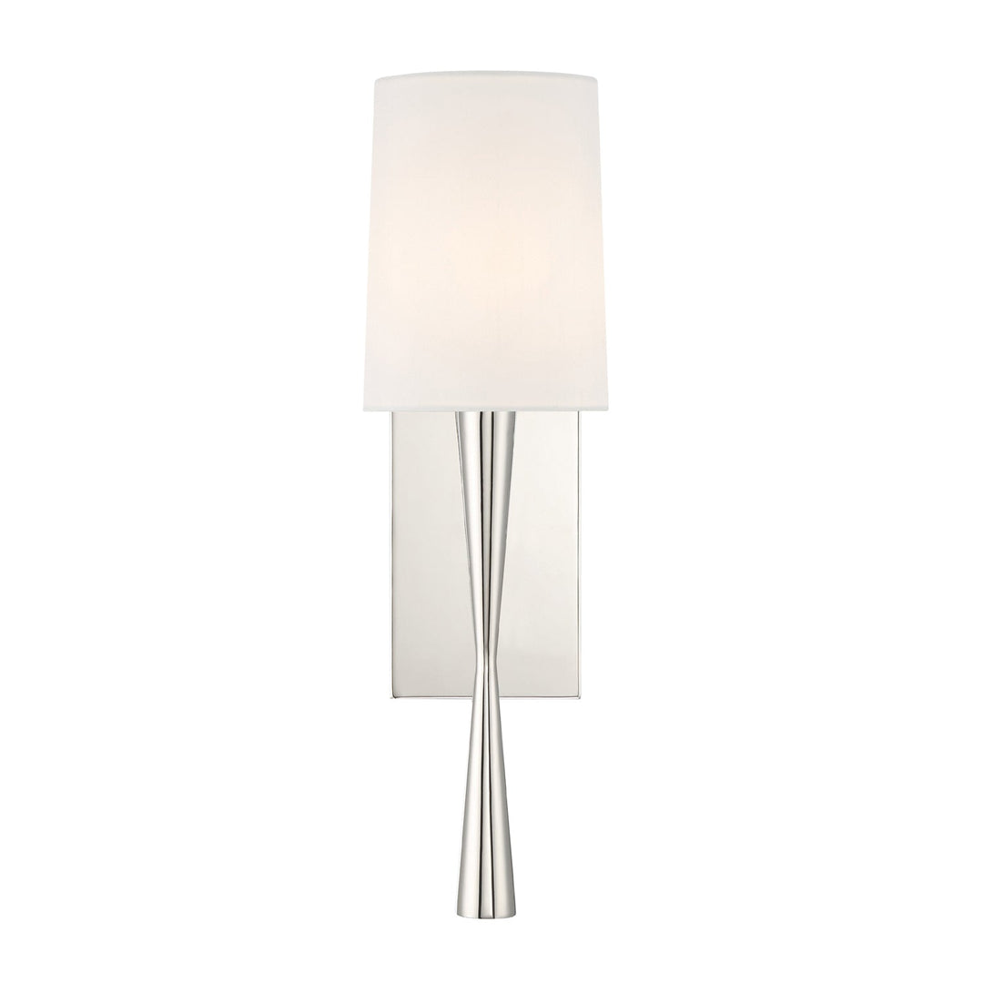 Trenton 1 Light Polished Nickel Sconce Crystorama