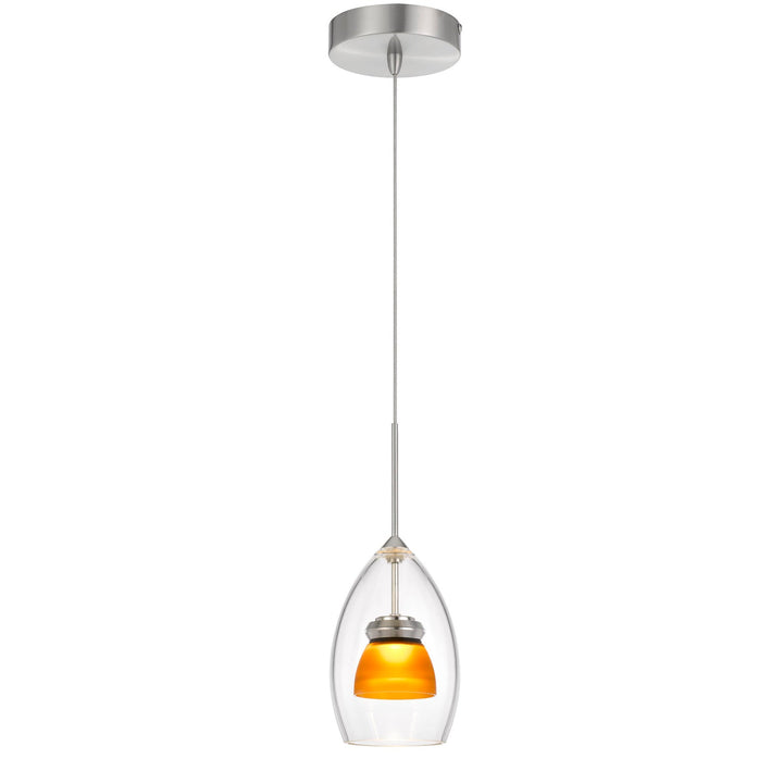 INTEGRATED DIMMABLE LED GLASS MINI PENDANT LIGHT. 6W, 450 LUMEN, 3000K Cal Lighting