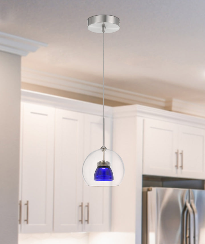 INTEGRATED DIMMABLE LED GLASS MINI PENDANT LIGHT. 6W, 450 LUMEN, 3000K Cal Lighting