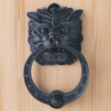 Copper Mountain Hardware 8 3/8 Inch (4 Inch c-c) Solid Brass Regal Lion Door Knocker (Oil Rubbed Bronze Finish)