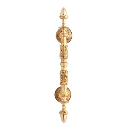 11 3/4 Inch (6 Inch C-C) Solid Brass French Empire Door Pull