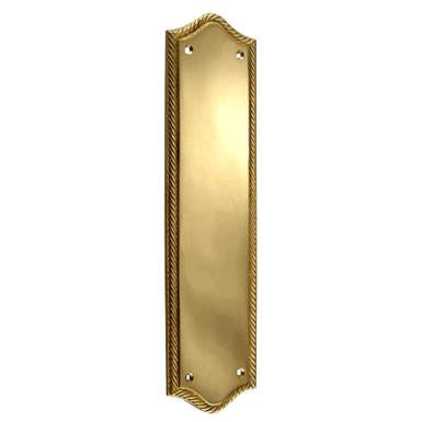12 Inch Georgian Oval Roped Style Door Push Plate (Several Finish Options) COPPER MOUNTAIN HARDWARE