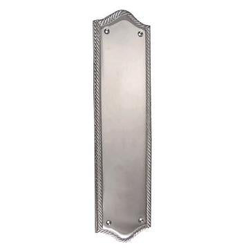 12 Inch Georgian Oval Roped Style Door Push Plate (Several Finish Options) COPPER MOUNTAIN HARDWARE