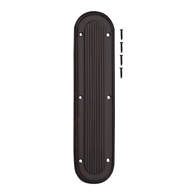 10 1/2 Inch Classic Art Deco Solid Brass Push Plate (Several Finishes Available)