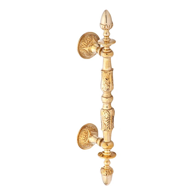 8 Inch (4 1/2 Inch C-C) Solid Brass French Empire Door Pull