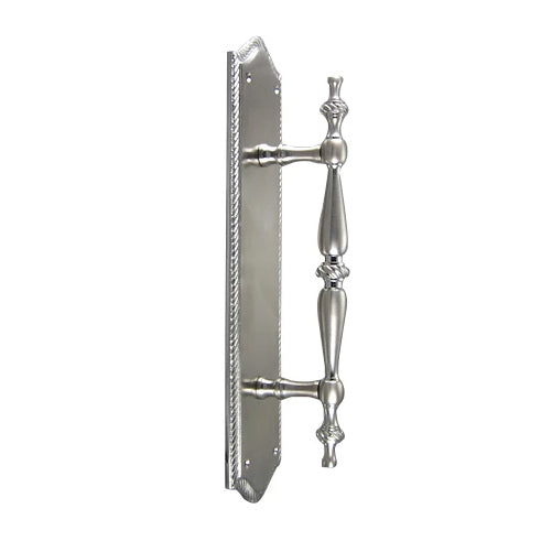 12 Inch Georgian Oval Roped Style Door Pull & Plate